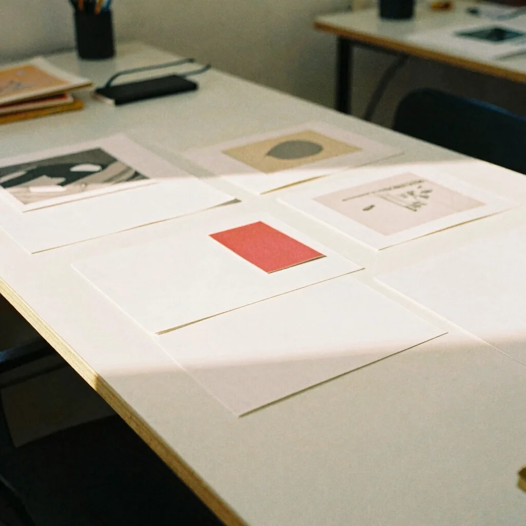 Wide asymmetric editorial photograph of a bright Chilean creative